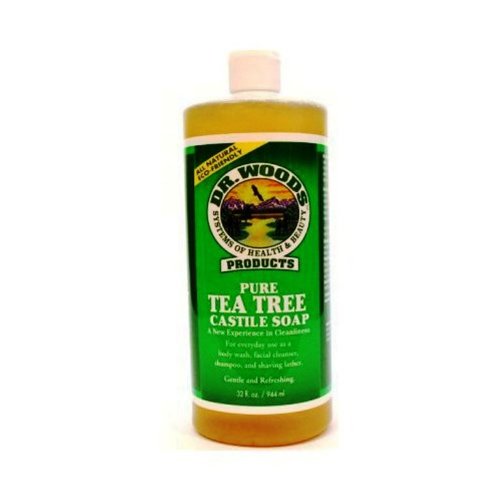 Dr. Woods Pure Tea Tree Castile Soap, 32-Ounce (Pack of 12)