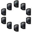 10 Medium Black Sharp Philips Panasonic Griffin EarJams TuneBuds Replacement 9MM Silicone Ear Buds Tips