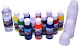 12 CREATEX COLORS PAINT SET-Airbrush-Spray Gun-Auto-Art