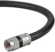Coaxial Cable (50 Feet) with F-Male Connectors - Ultra Series by Mediabridge - Tri-Shielded UL CL2 In-Wall Rated RG6 Digital Audio / Video - Includes Removable EZ Grip Caps (Part# CJ50-6BF-N1 )
