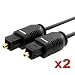 2Pk 3FT Optical Cable Digital Audio Optic Toslink Fiber