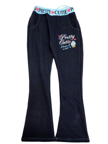キッズ ニットパンツ ウエストリブではきやすいニットデニムパンツ（女の子-子供用）100cm 110cm 120cm 130