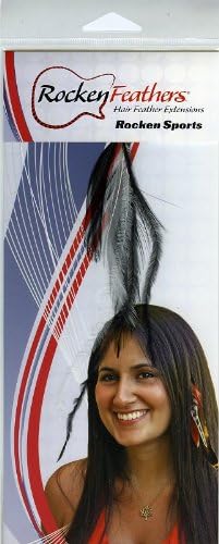 Rocken Feathers Sports Natural Hair Extensions Hand Made in the USA - New York Yankees Colors!!