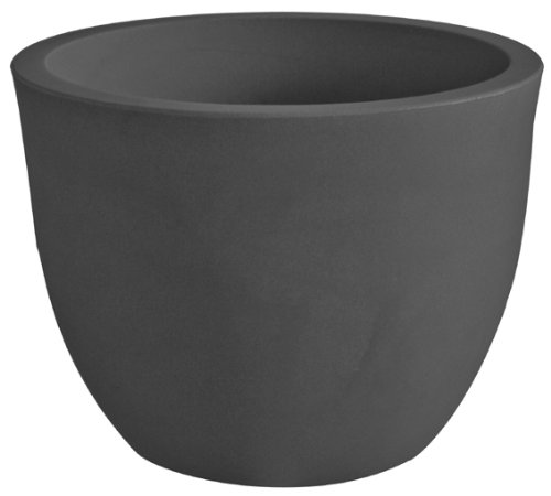 ProHome 34195 Pflanzk&uuml;bel &Uuml;bertopf Bosa, &oslash; 60 cm, Kunststoff, Farbe anthrazit