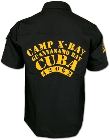 Chaquetero Men's Guantanamo Cuba High Security Prison Classical Shirt Black 3xl