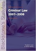 Blackstone's Statutes on Criminal Law 2007-2008 (Blackstone's Statute Book)