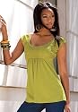 metrostyle Smocked Babydoll Top