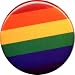 Gay Pride Rainbow - 1 1/2" Button / Pin