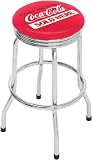 On The Edge 809097 It's The Real Thing Coca Cola Sold Here Single Foot Ring Stool with Swivel