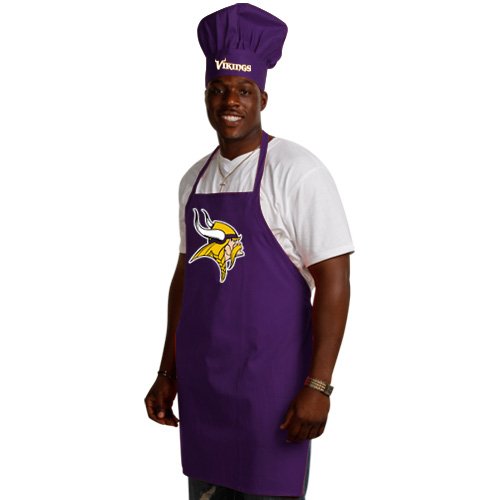 NFL Minnesota Vikings Chef Hat and Apron Set