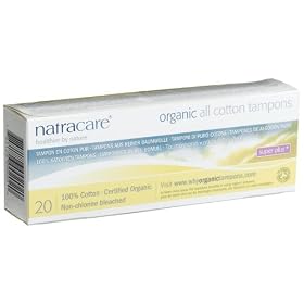 Natracare Organic All Cotton Tampons, Super Plus, 20 tampons
