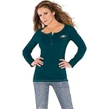Touch by Alyssa Milano Philadelphia Eagles Women's Sideline Henley Top XXX Large