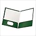Oxford Laminated Twin-Pocket Folders, Letter Size, Green, Holds 100 Sheets, Box of 25 (51717)