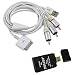 Composite Video Cables - 6FT USB Composite AV Video Cable for iPad 16G 32G 64G Wi-Fi and WiFi + 3G with USB charging connector w/ AGPtek USB All in one card reader