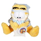 8  Garfield Soft Toy In Night Gown Holding Pillow New