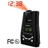Magnasonic MAG-MM171K AM/FM Projection Alarm Clock Radio with Battery Backup & Dual Time Display