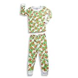 Saras Prints - Infant And Toddler Boys Long Sleeve Halloween Pajamas, White, Orange, Green 28009