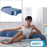 AeroBed Lasting Comfort Tough Queen Airbed With Built In Headboard Includes Carry Bag