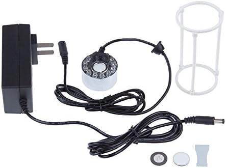 Liyangtop@ Night Light 24v 12 LED Ultrasonic Fog Mist Maker Fogger Atomizer Air Humidifier with Power Supply