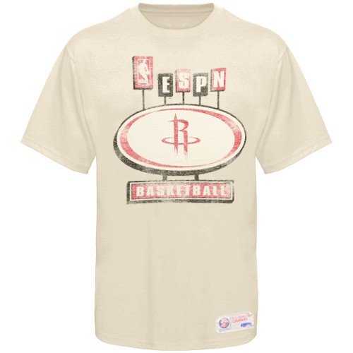 Cheap NBA Sportiqe-ESPN Houston Rockets Cream Pancakes Distressed Premium T-shirt