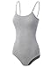 LE3NO Womens Fitted Sleeveless Bodysuit with Stretch