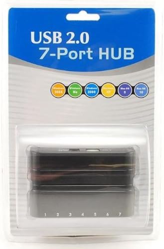 7-Port USB 2.0 Hub, Black
