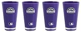 MLB Colorado Rockies 20-Ounce Insulated Tumbler 4 Pack