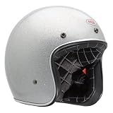 Bell Custom 500 Open-Face Motorcycle Helmet Large Silver Flake