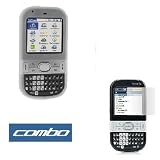 Palm Treo Centro 690 Smartphone Accessory Bundle - Flexible Soft Clear Silicone Case + Premium Clear Reusable LCD Screen Protector with Lint Cleaning Cloth by Ikross