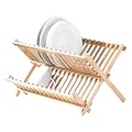 Premier Housewares Bamboo 40 x 32 x 26 cm Folding Dish Rack, Natural