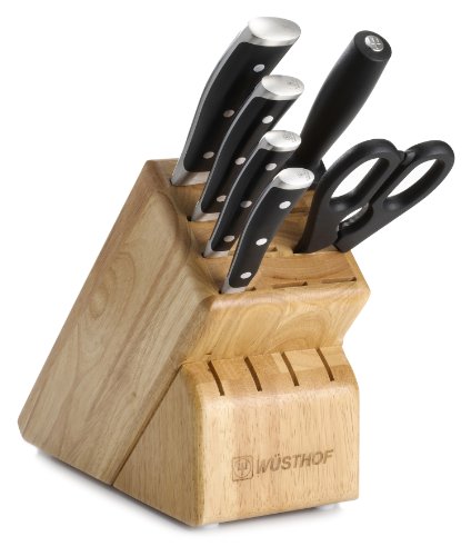 Wusthof Classic Ikon 7-Piece Block Set, Black