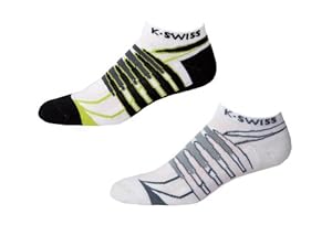 K-Swiss 2.0 iMPACT Blade Jetster Socks (2-Pack) - gull grey/bright green, large