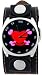 Inferno Red Yellow Flames Trendy Design Round Steel Black Case Biker Motorcycle Red Yellow Flame Print Black Leather Band Wrist Watch