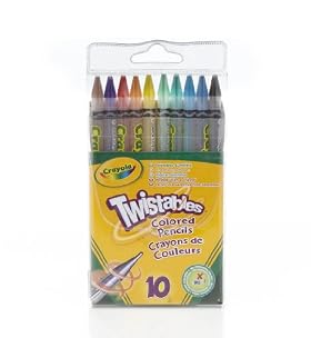 10 Crayola Twistable Coloured Pencils