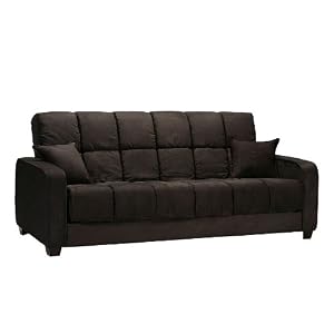 Cabo Convert-a-Couch Sleeper Sofa Microfiber Black