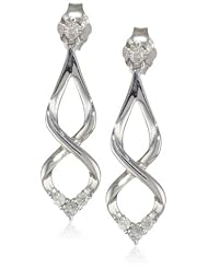 Sterling Silver Dangle Earrings (1/5 cttw, I-J Color, I2-I3 Clarity)