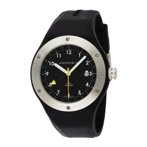 Android Unisex AD361BK Amoeba Swiss GMT Black Dial Watch