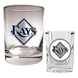 Tampa Bay Rays Rock Glass & Shot Glass Set