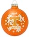TENNESSEE VOLUNTEERS (2 5/8 In Diameter) Glass Logo CHRISTMAS ORNAMENT (Snowflake Design)