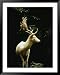 A White Fallow Stag in a Forest Framed Art Poster Print by James P. Blair, 39x49