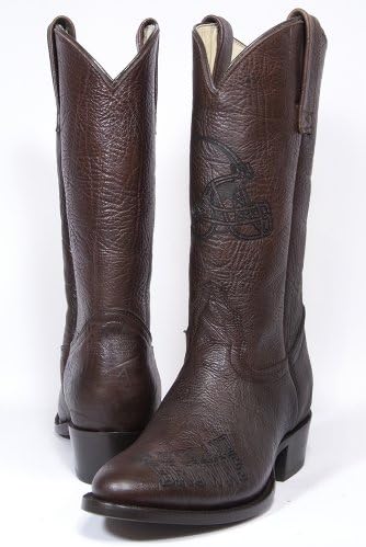 NFL Cleveland Browns Men's Traditional Toe Western Boot, Brown, 10.5