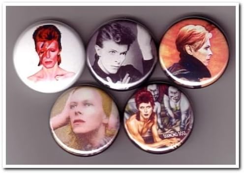 DAVID BOWIE Buttons Pins Badges ziggy stardust glam rock space oddity heroes