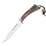 Muela of Spain 9.88 in., Stag Handle, Plain, w/Leather Sheath