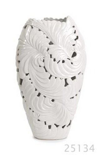 See IMAX Ortiz Cutwork Leaf Vase [Kitchen] MPN: 25134