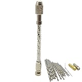 半自動ハンド ドリル ミニ ピン万力木材スパイラル ハンド プッシュ ドリル チャック w/25 ピース ジュエリー ビーズ ツール マイクロ ツイスト ビット hss ビット