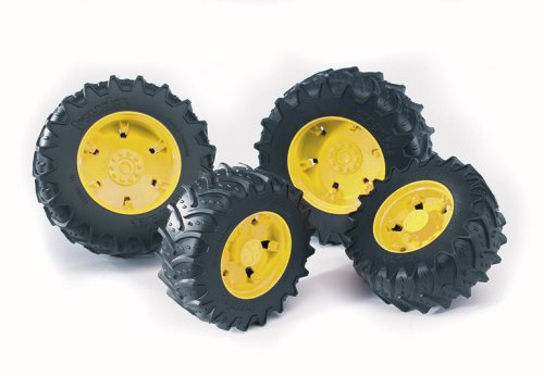 Bruder 03304 - Zwillingsbereifung mit gelben Felgen f&uuml;r die Traktor Serie 03000 Preisvergleich