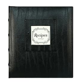 Buy CR Gibson Pocket Page Recipe Book, Black Leather Initial Gourmet, 8.31-Inch by 9.38-Inch by 1-3... by C.R. Gibson