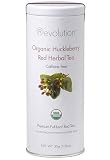 Revolution Tea Huckleberry Red Herbal Tea, Caffeine Free, Organic, 15-Count Pyramid Teabags (Pack of 6)