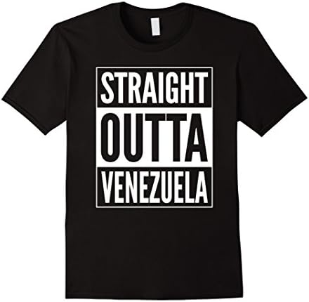 Men's Straight Outta Venezuela T-Shirt - Rep your country Tee Medium Black