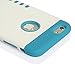 iPhone 6 Plus Case, oneCase™ Hybrid High Impact Heavy Duty Dual Layer Hard PC Outer Shell with Soft Rubber Inner Armor Defender Case Cover for Apple iPhone 6 Plus 5.5 inch Screen with Screen Protector & Stylus (3 Piece-Light Blue/White)